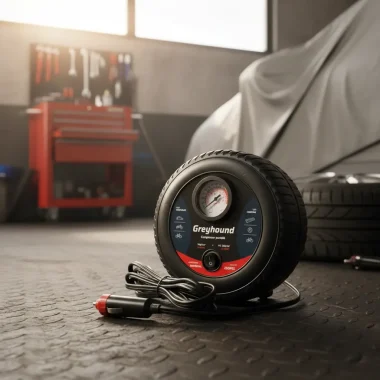 Compresor De Aire Portatil Forma Rueda Para Auto Moto